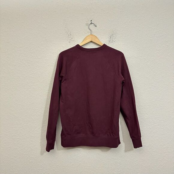 EVERLANE Typography Sweatshirt Womens Sz M Burgundy 100% Human Pullover Cotton - Picture 2 of 8